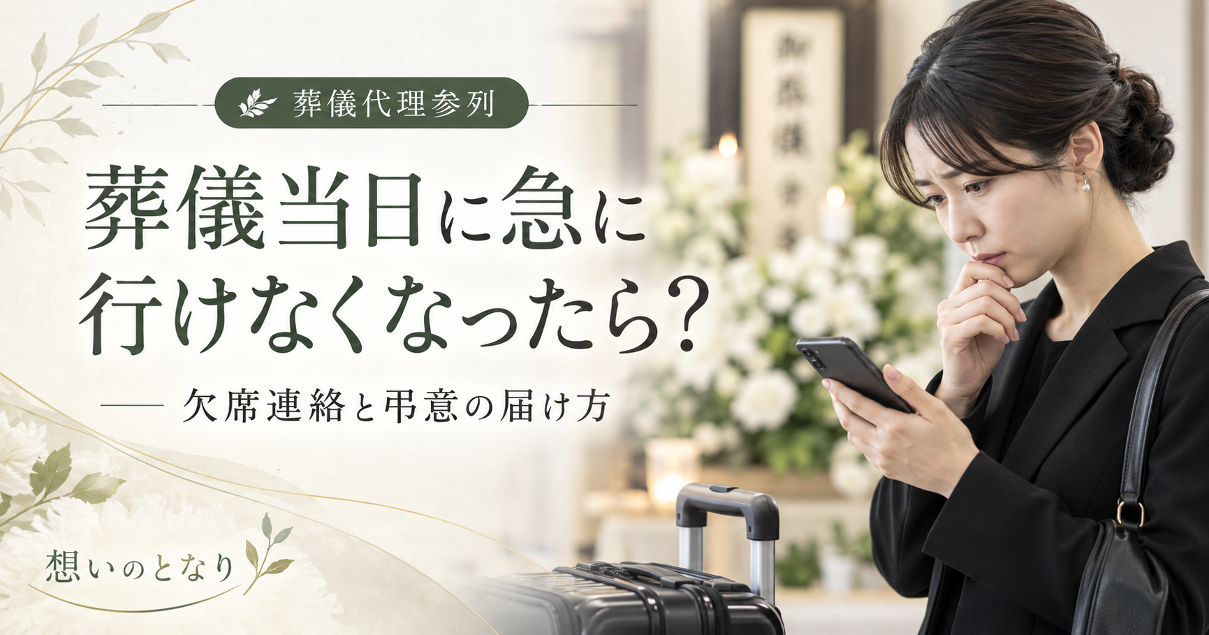 葬儀当日に急に行けなくなったら？欠席連絡と弔意を届ける方法
